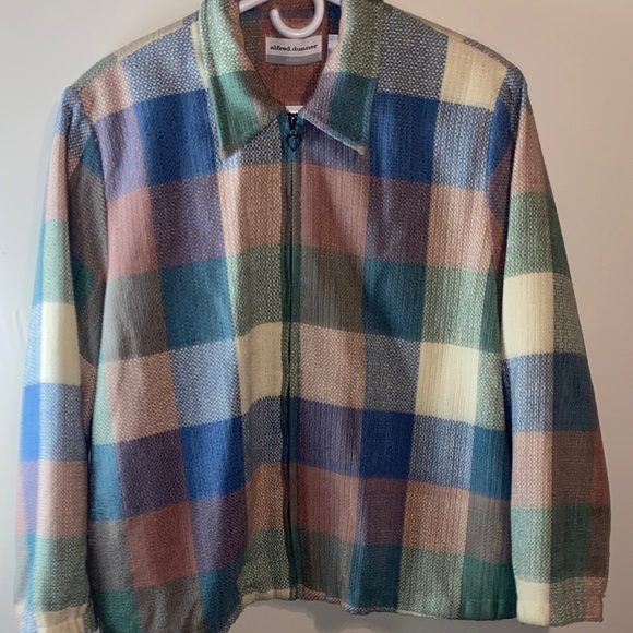 Alfred Dunner Pastel Checkered Jacket - Picture 1 of 4